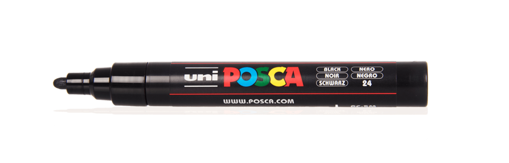 Uni POSCA PC-5M Bullet Tip Paint Marker Set of 8 Deep Colours