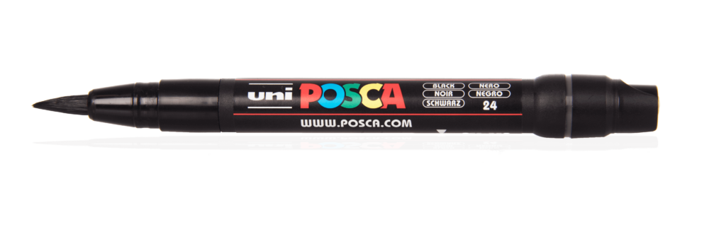 Pack 4 rotuladores POSCA 5M - Oro, plata, blanco y negro - Three Feelings