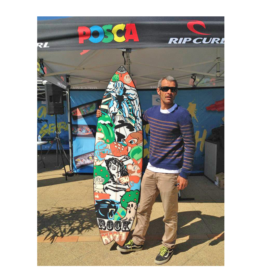 Custom planche de skate POSCA - Cultura
